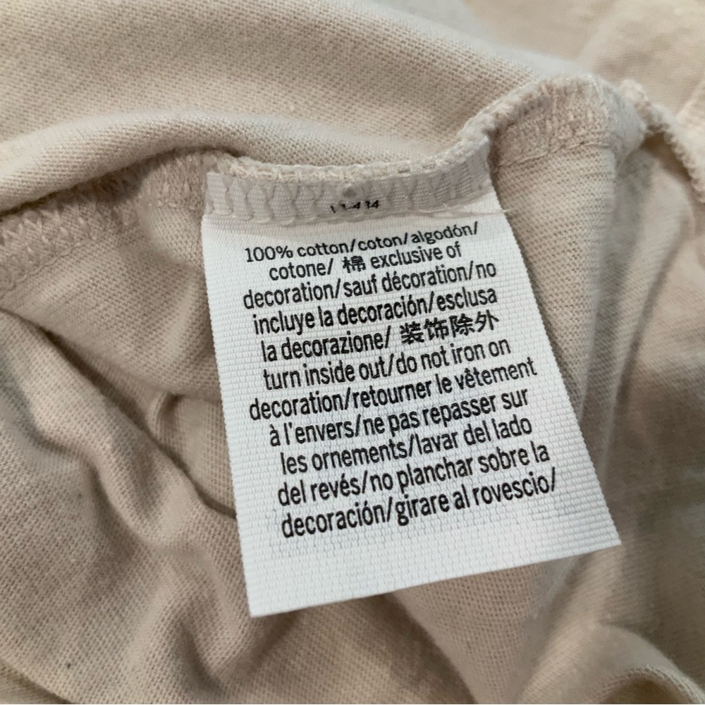 Victoria's Secret Pink T-shirt Tees Top Beige Crew Neck Large LOW PRICE! - Picture 5 of 7